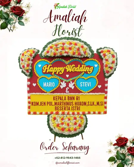 Papan Bunga Pernikahan Brenggong